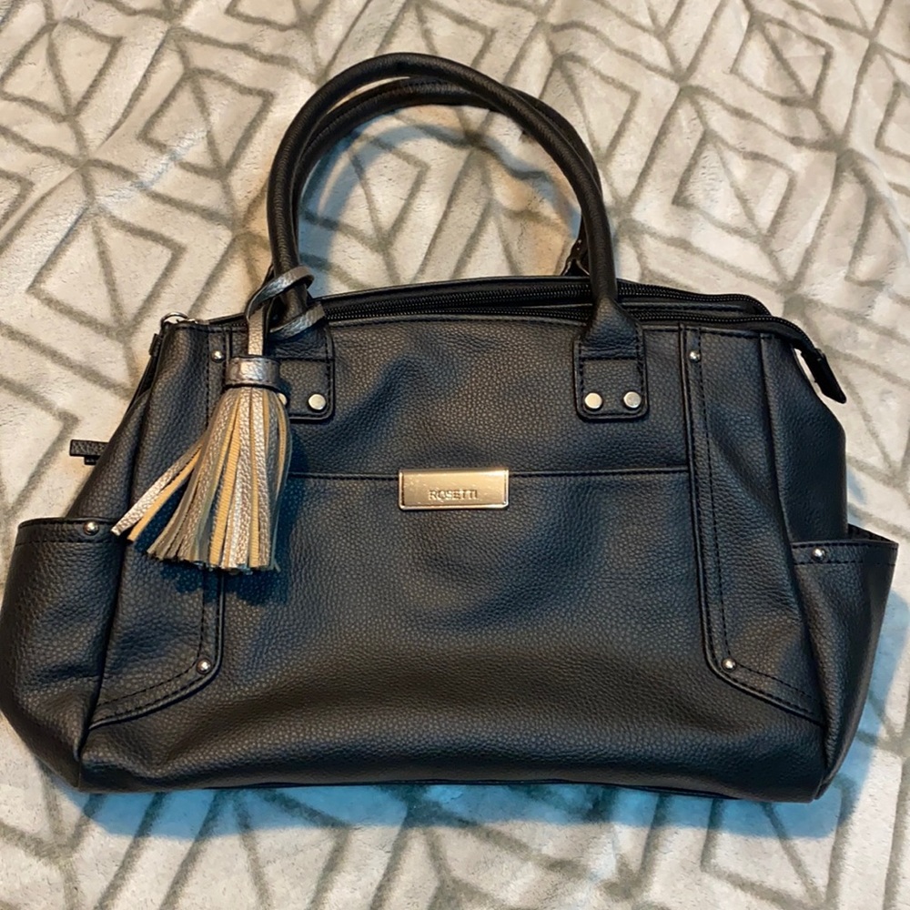Rosetti Black Three Compartment Bag